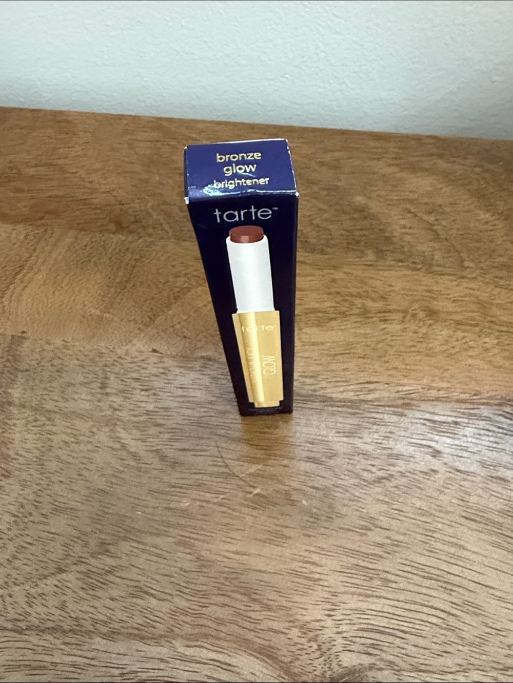 tarte Bronze Glow Brightener Stick — Brown & Gold Packaging